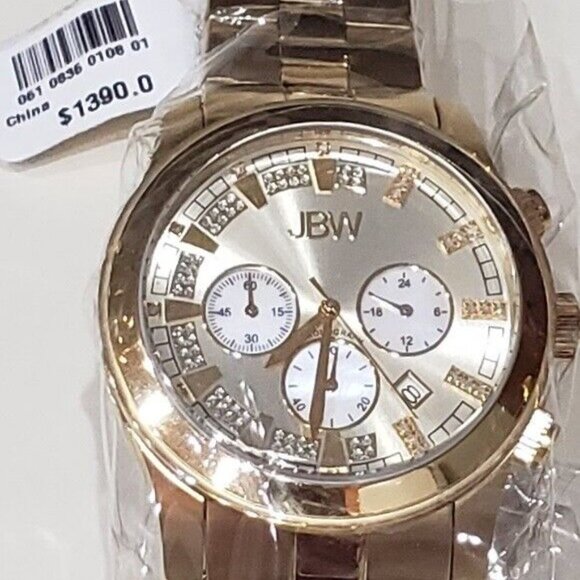 $1390 MSRP~ JBW Delano Chronograph Diamond Dial Men's Watch ~ RARE - Picture 5 of 10